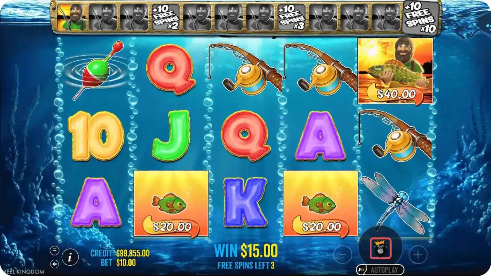 Money Fish collection in game Big Bass Bonanza slot